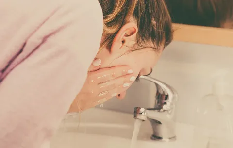 Limpieza facial después del ejercicio sin resecar